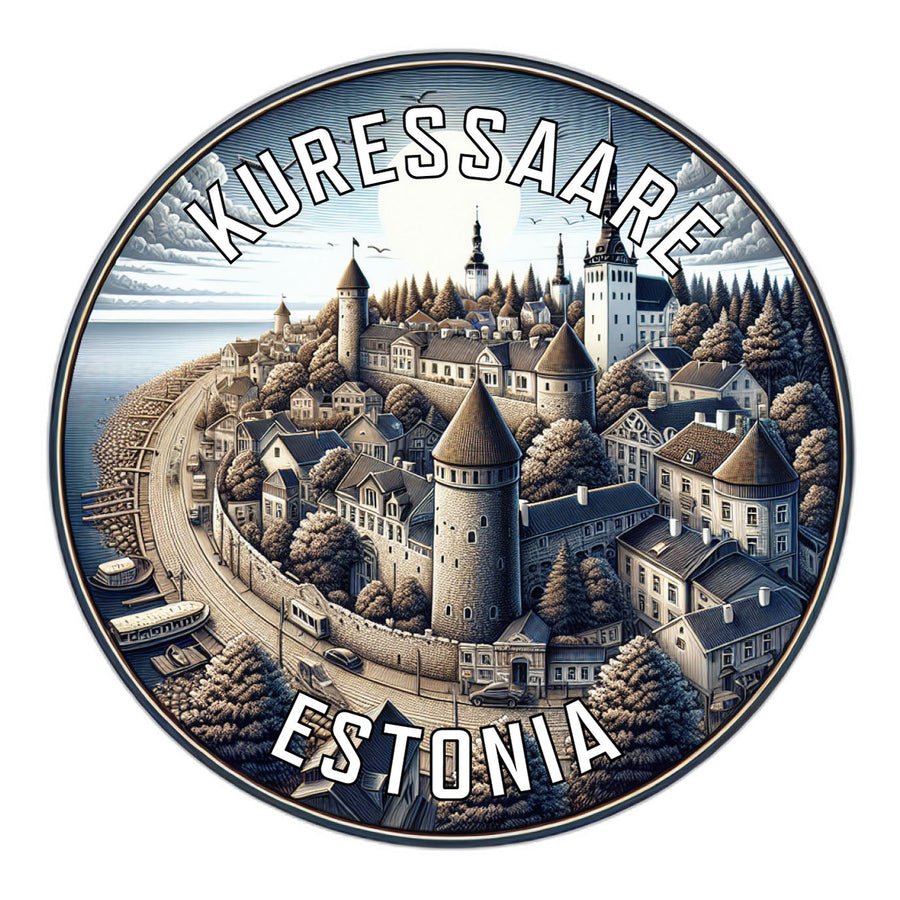 Kuressaare Estonia Souvenir Die Cut Flat Magnet Image 1