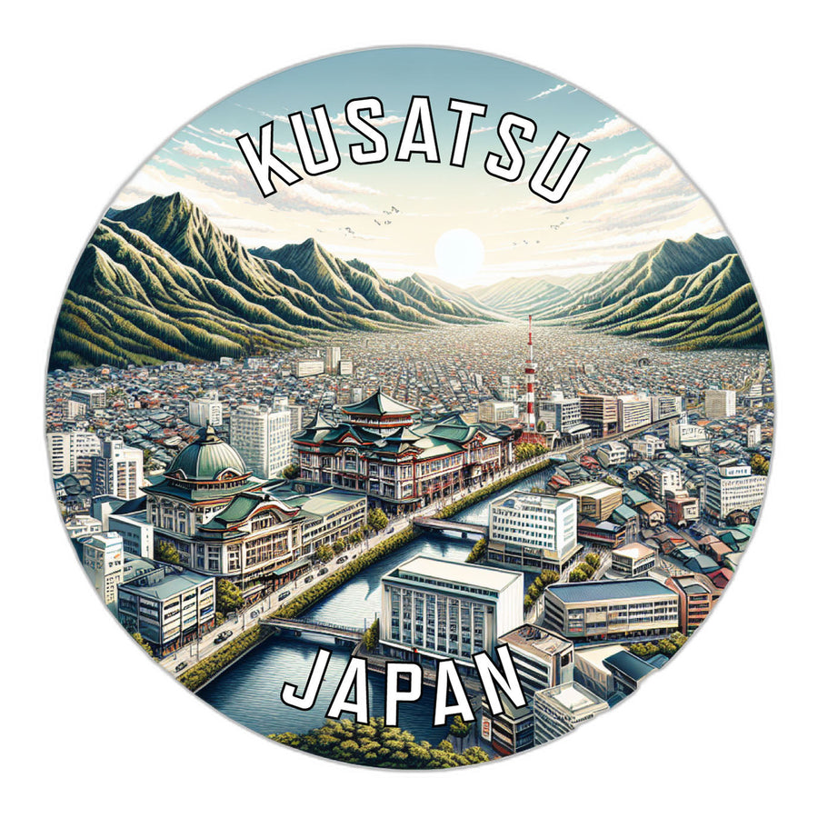 Kusatsu Japan Souvenir Die Cut Flat Magnet Image 1