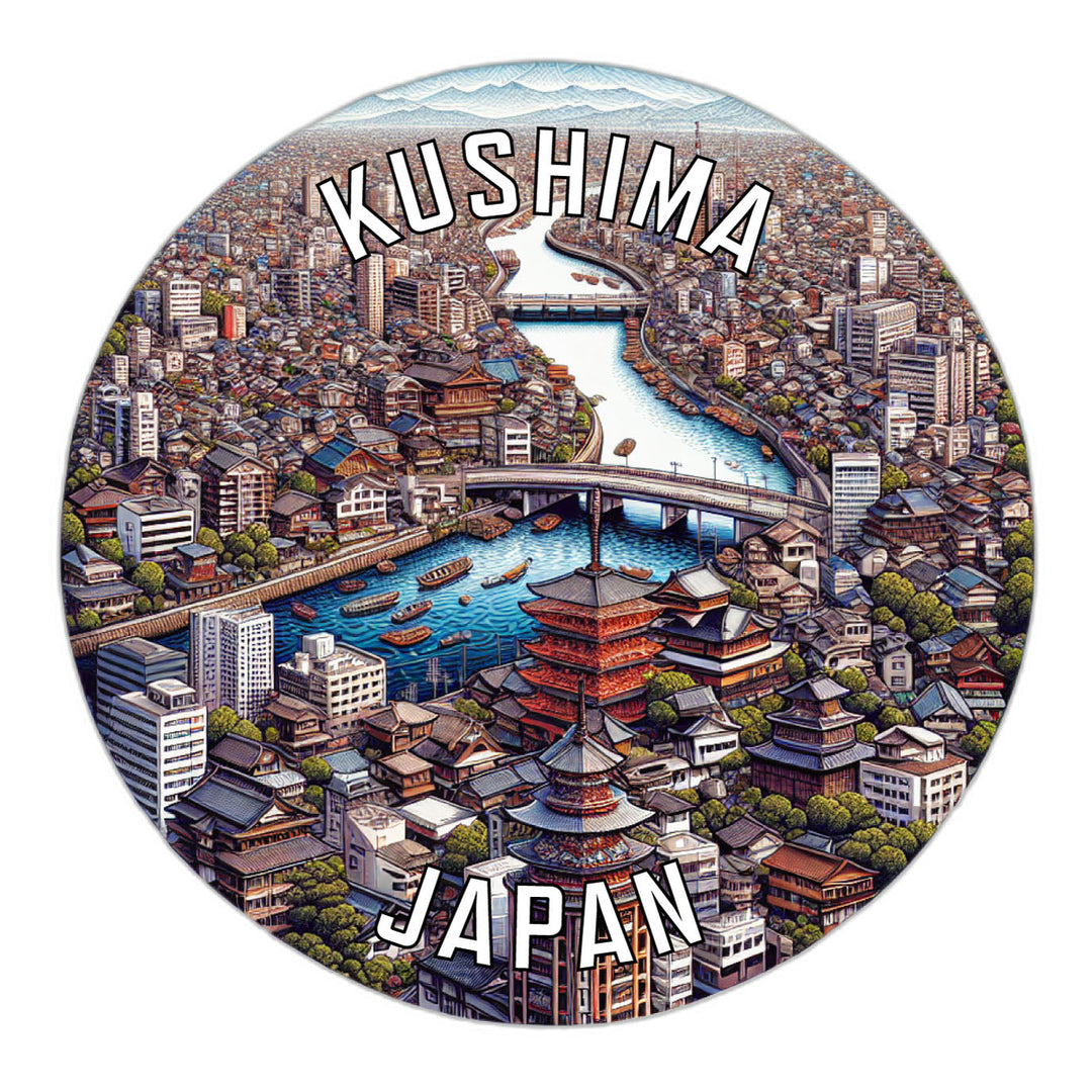 Kushima Japan Souvenir Die Cut Flat Magnet Image 1