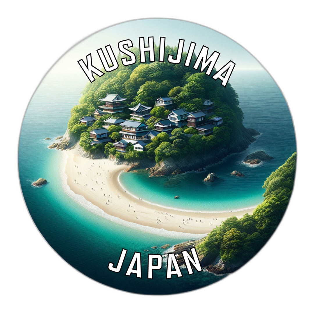 Kushijima Japan Souvenir Die Cut Flat Magnet Image 1