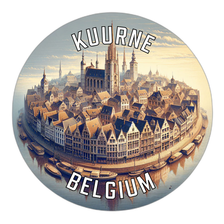 Kuurne Belgium Souvenir Die Cut Flat Magnet Image 1