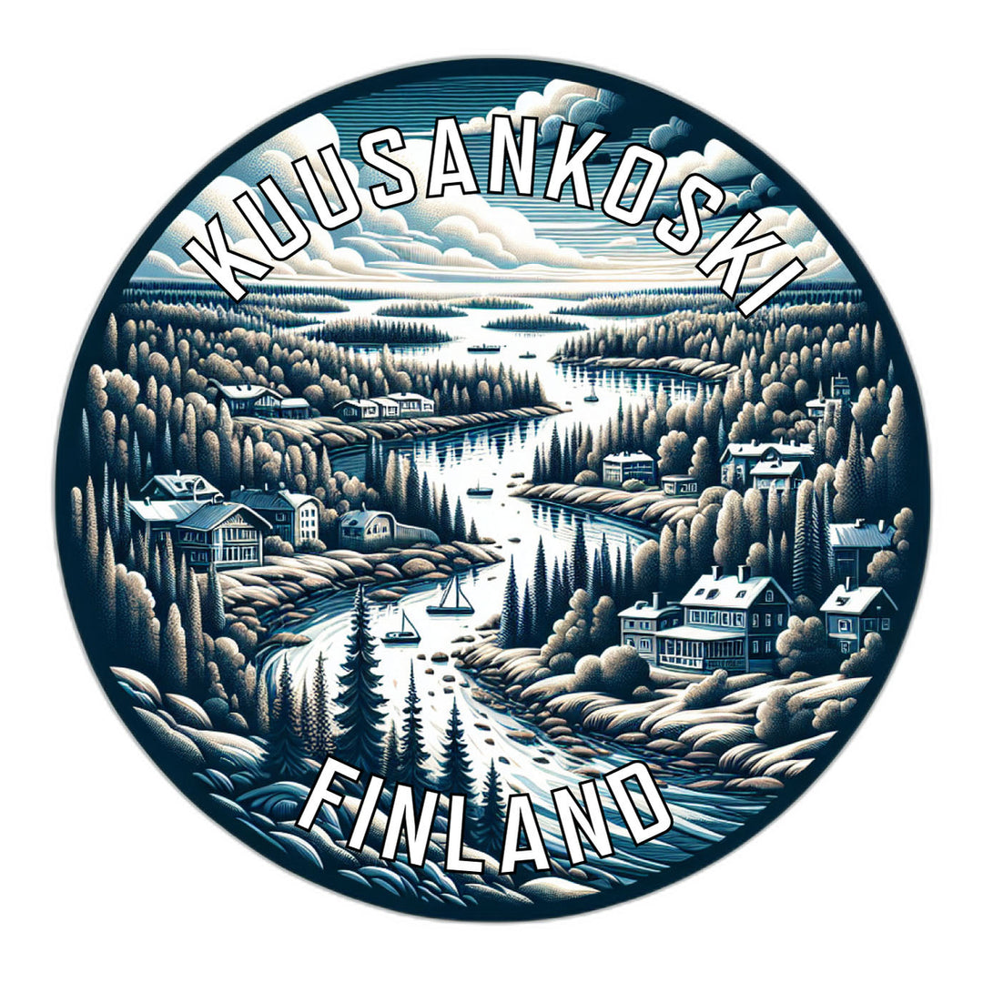 Kuusankoski Finland Souvenir Die Cut Flat Magnet Image 1