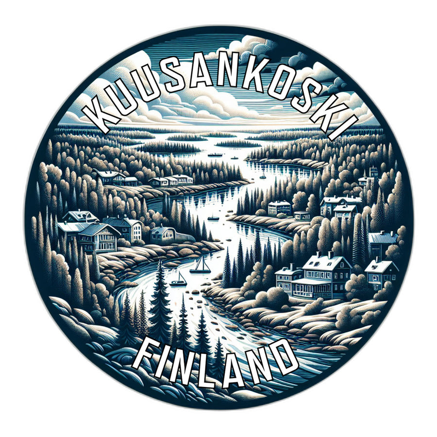 Kuusankoski Finland Souvenir Die Cut Flat Magnet Image 1