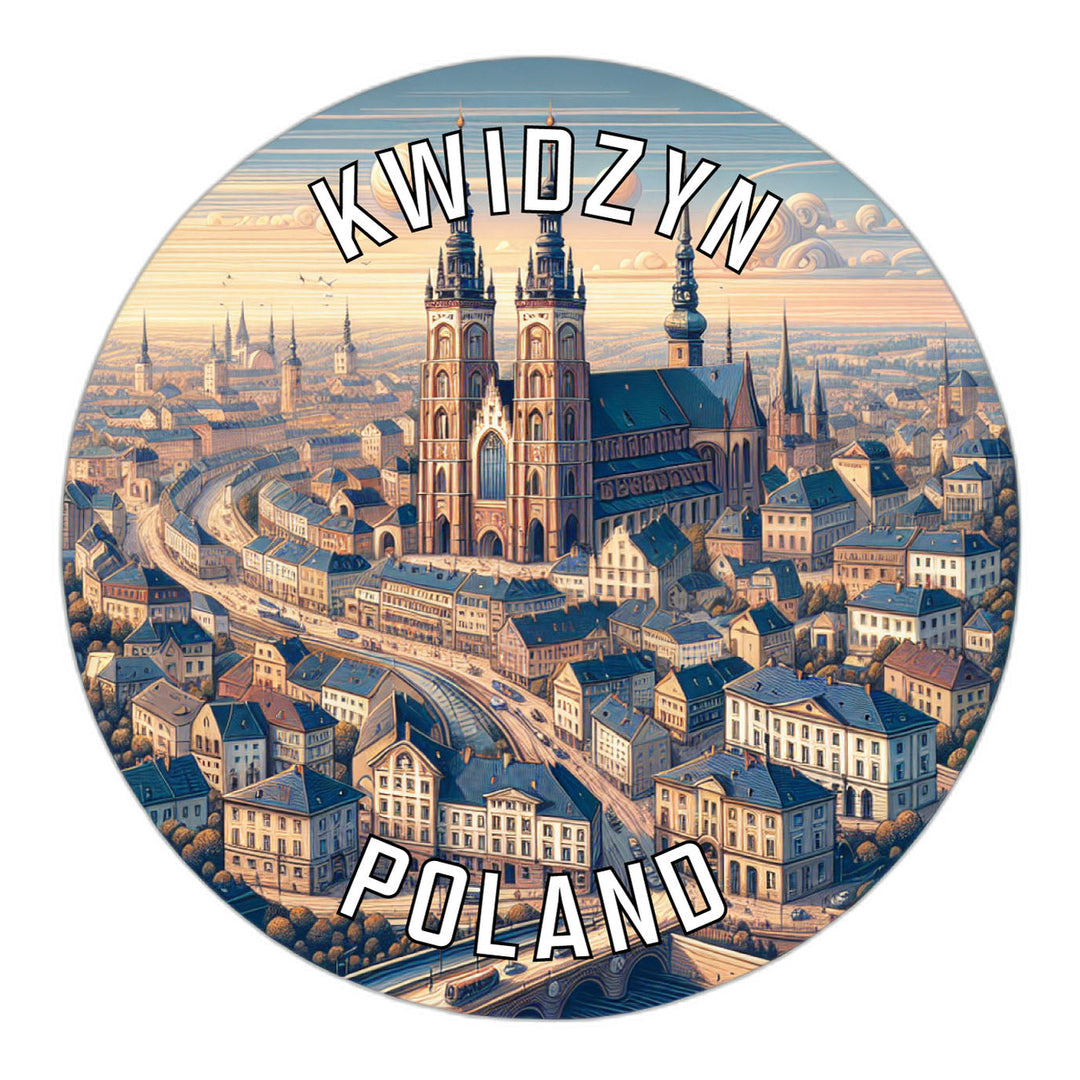 Kwidzyn Poland Souvenir Die Cut Flat Magnet Image 1