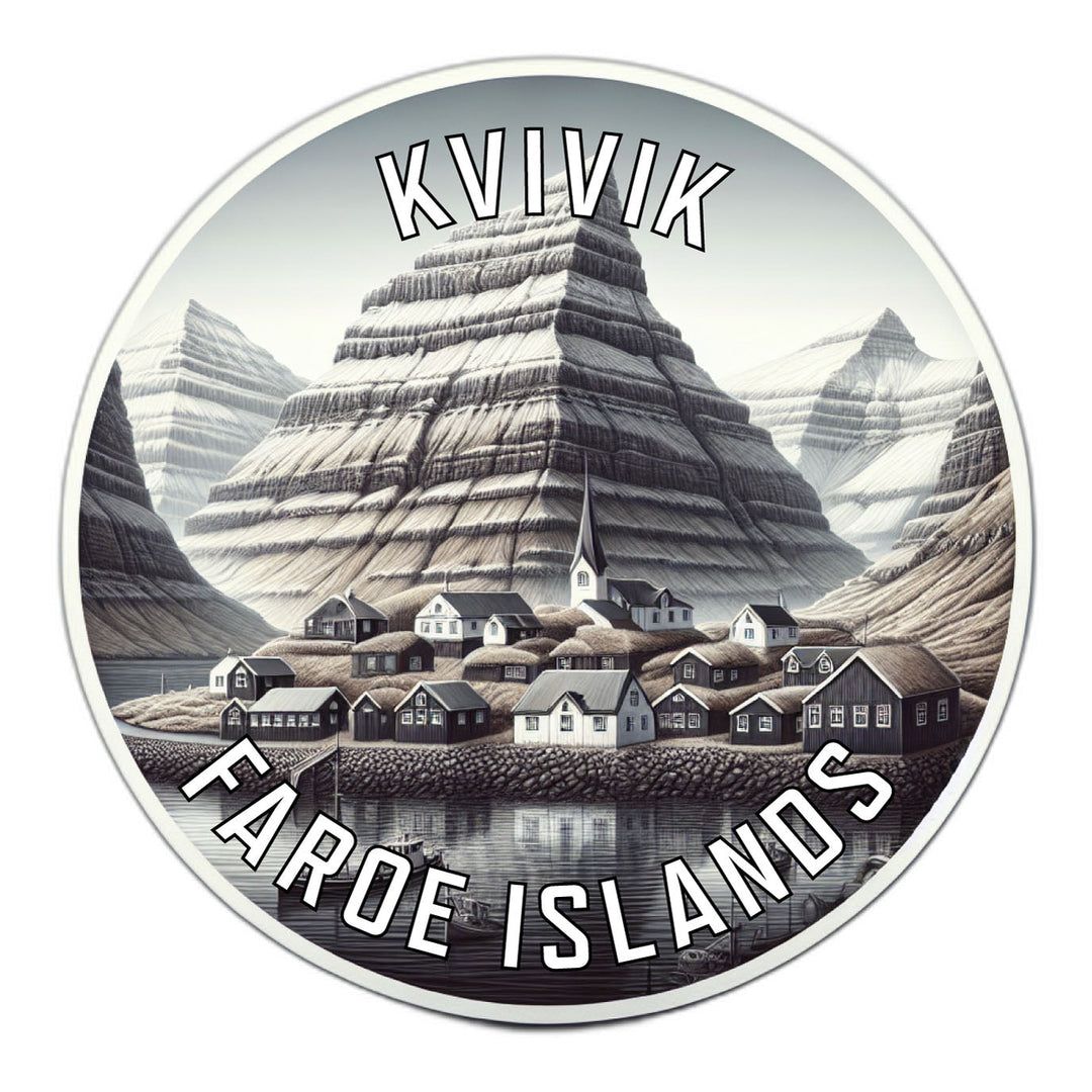 Kvivik Faroe Islands Souvenir Die Cut Flat Magnet Image 1