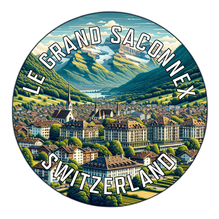 Le Grand Saconnex Switzerland Souvenir Die Cut Flat Magnet Image 1