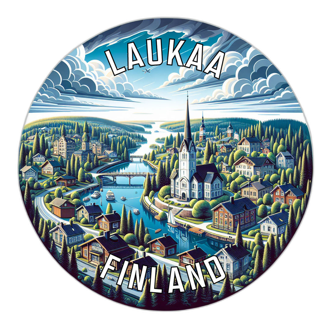 Laukaa Finland Souvenir Die Cut Flat Magnet Image 1