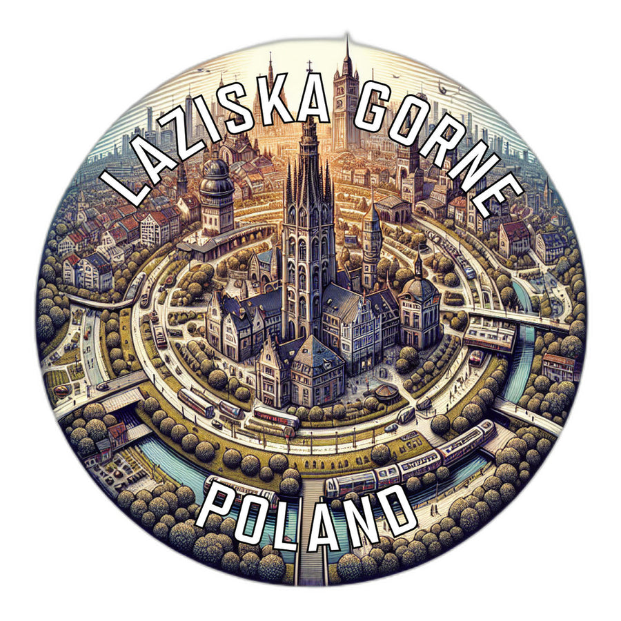 Laziska Gorne Poland Souvenir Die Cut Flat Magnet Image 1