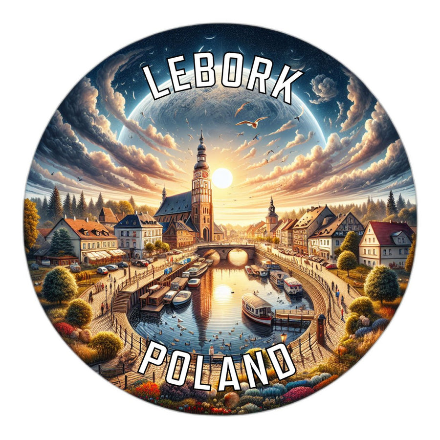 Lebork Poland Souvenir Die Cut Flat Magnet Image 1