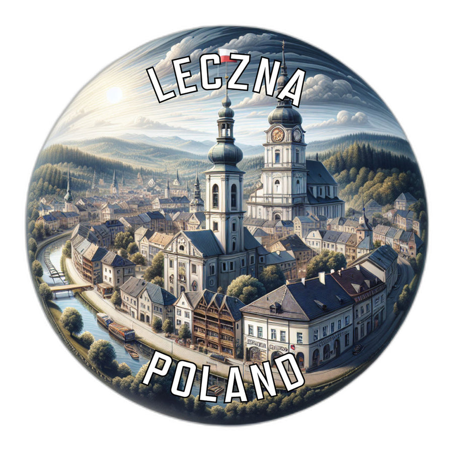 Leczna Poland Souvenir Die Cut Flat Magnet Image 1