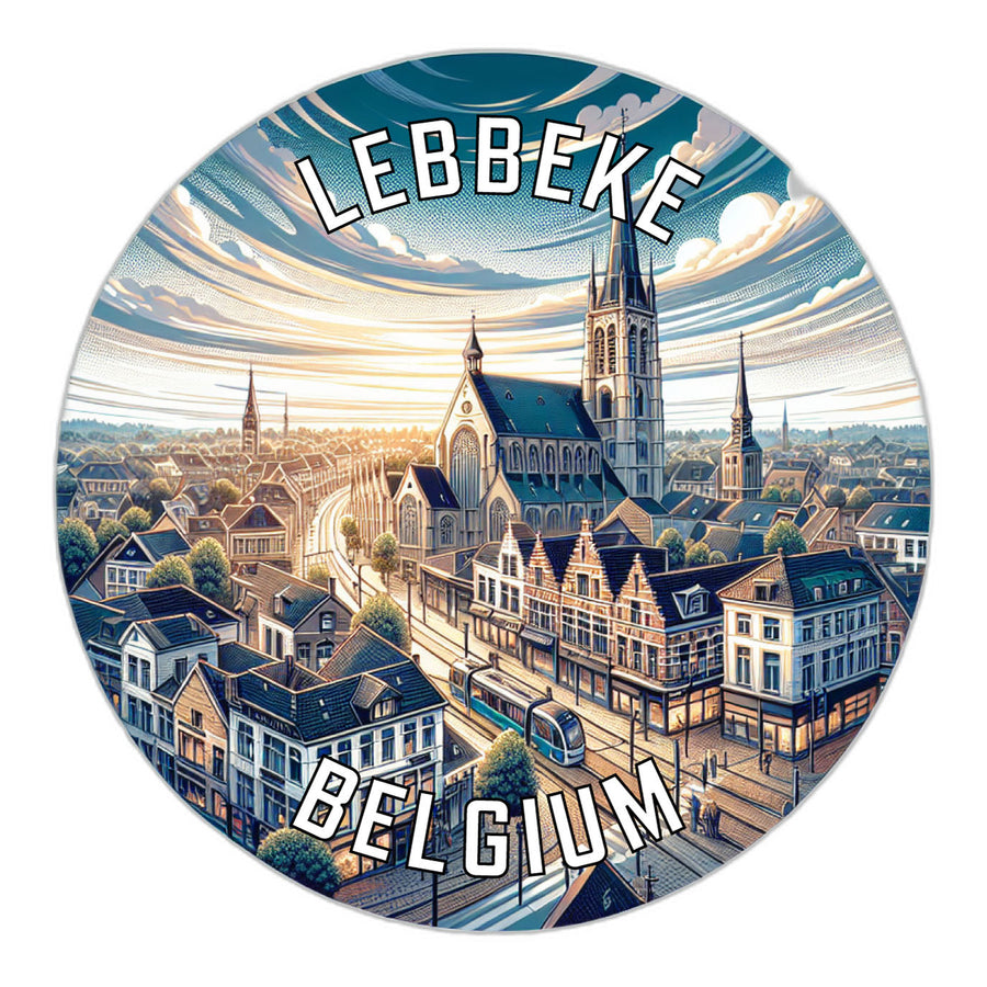 Lebbeke Belgium Souvenir Die Cut Flat Magnet Image 1