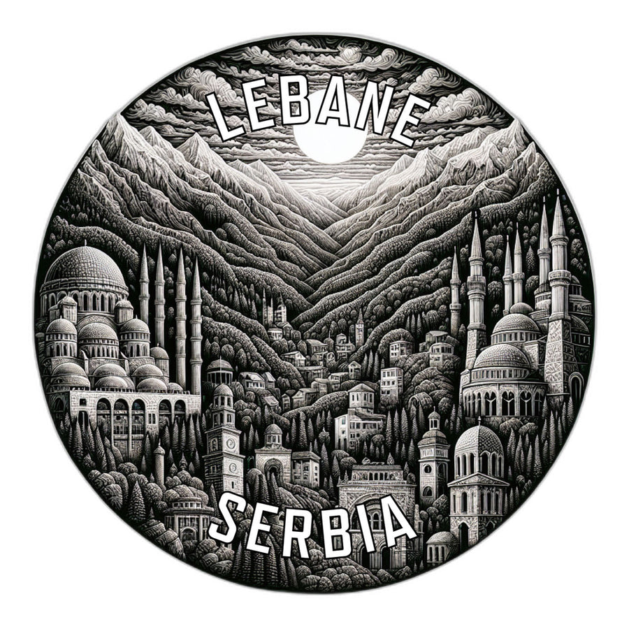 Lebane Serbia Souvenir Die Cut Flat Magnet Image 1