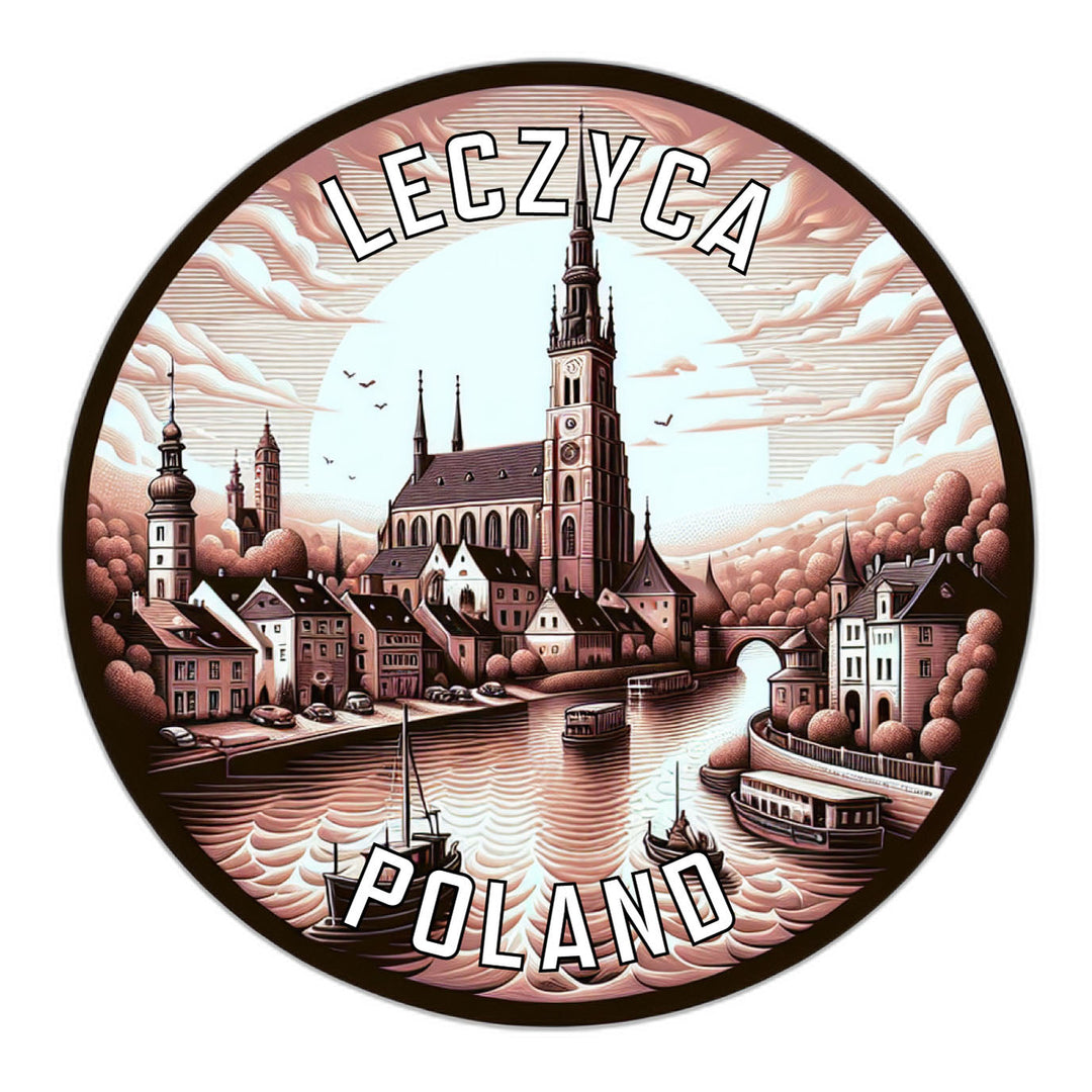 Leczyca Poland Souvenir Die Cut Flat Magnet Image 1