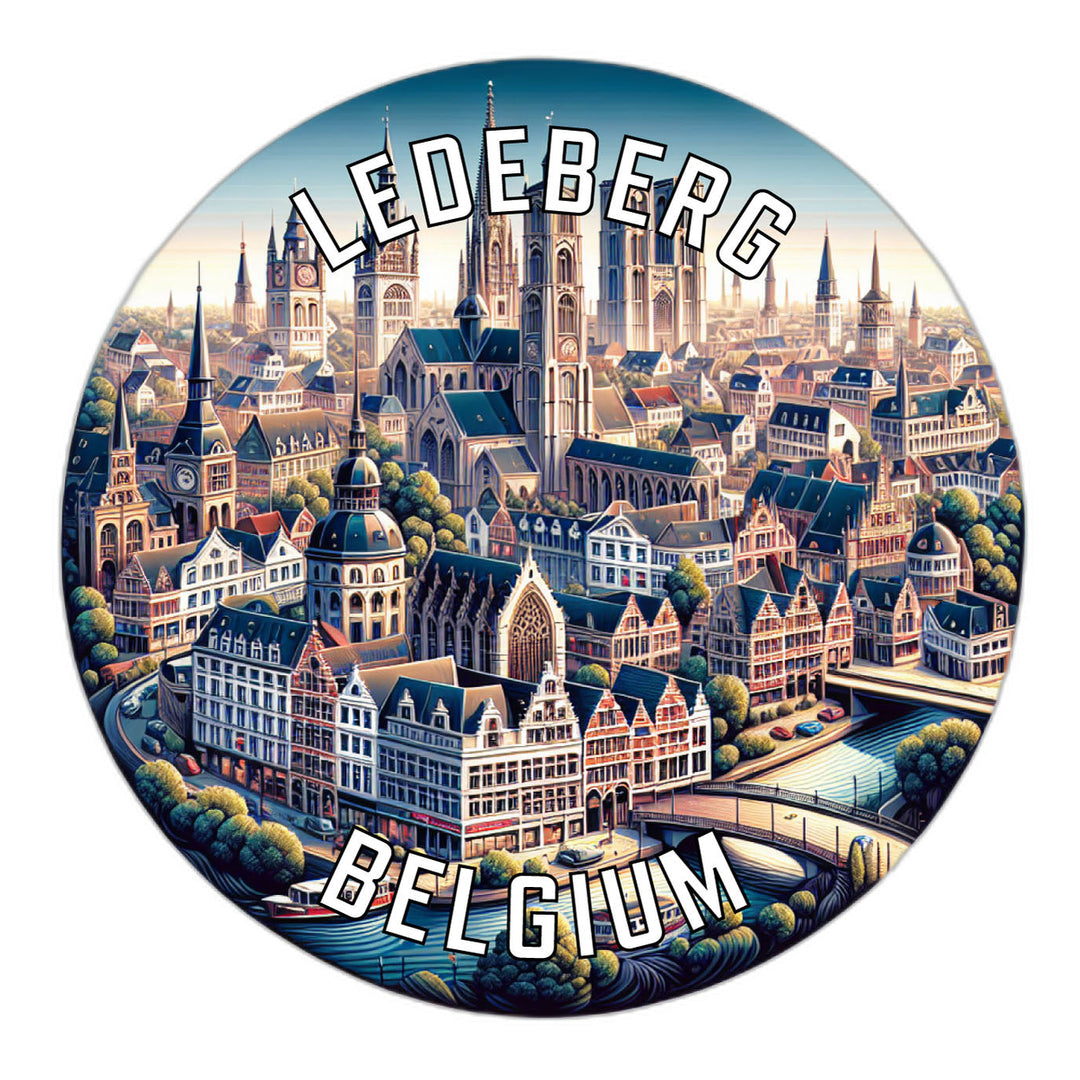 Ledeberg Belgium Souvenir Die Cut Flat Magnet Image 1