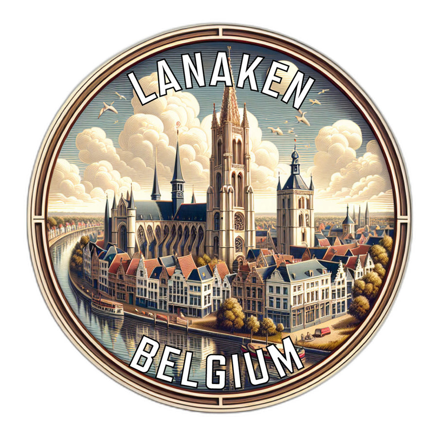 Lanaken Belgium Souvenir Die Cut Flat Magnet Image 1