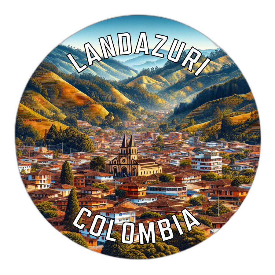 Landazuri Colombia Souvenir Die Cut Flat Magnet Image 1