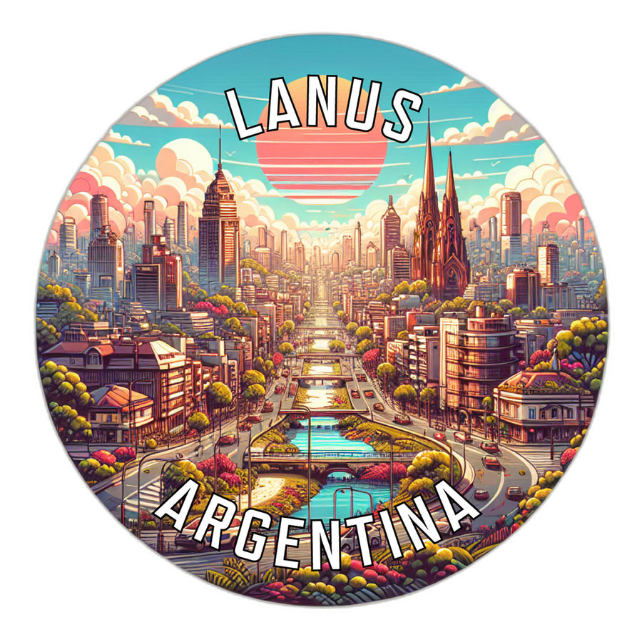 Lanus Argentina Souvenir Die Cut Flat Magnet Image 1