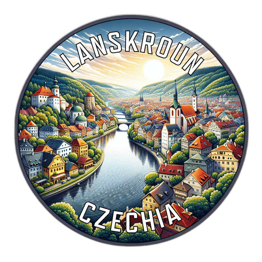 Lanskroun Czechia Souvenir Die Cut Flat Magnet Image 1