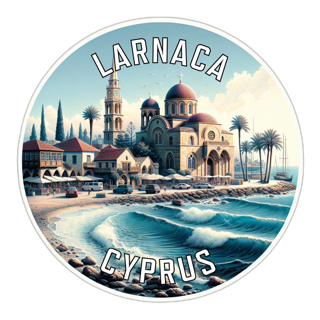 Larnaca Cyprus Souvenir Die Cut Flat Magnet Image 1