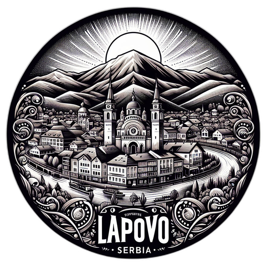 Lapovo Serbia_updated Souvenir Die Cut Flat Magnet Image 1