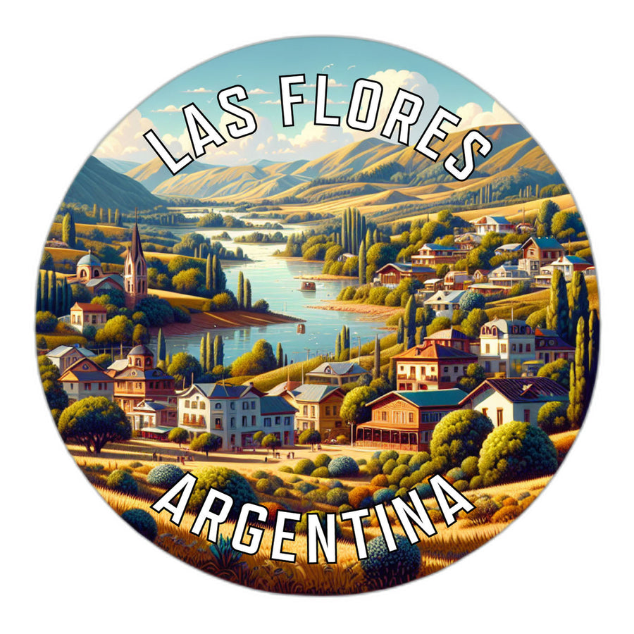 Las Flores Argentina Souvenir Die Cut Flat Magnet Image 1