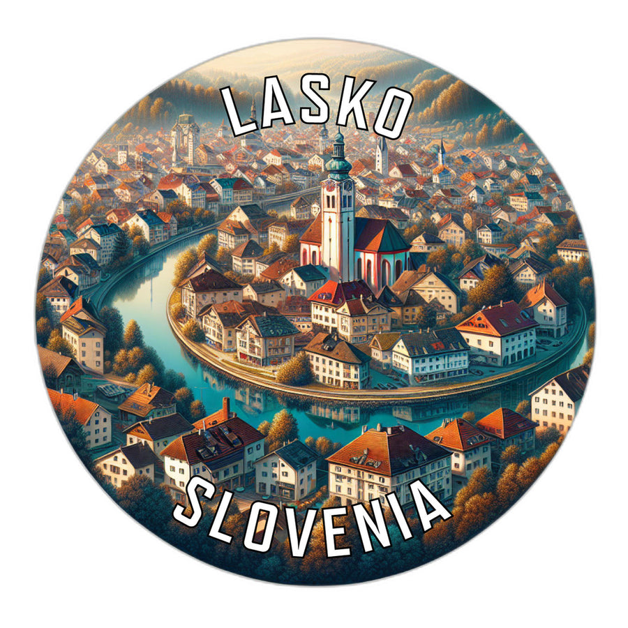 Lasko Slovenia Souvenir Die Cut Flat Magnet Image 1