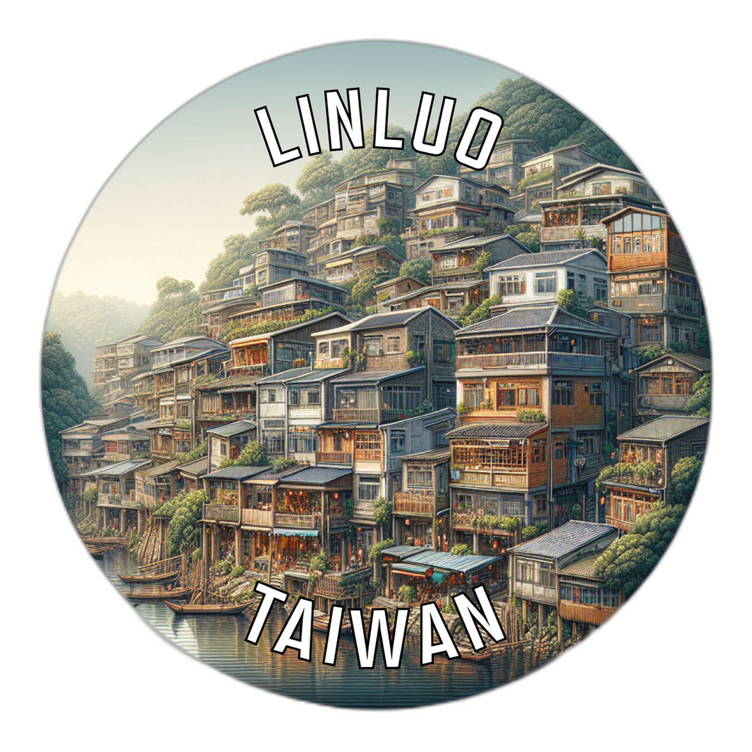 Linluo Taiwan Souvenir Die Cut Flat Magnet Image 1