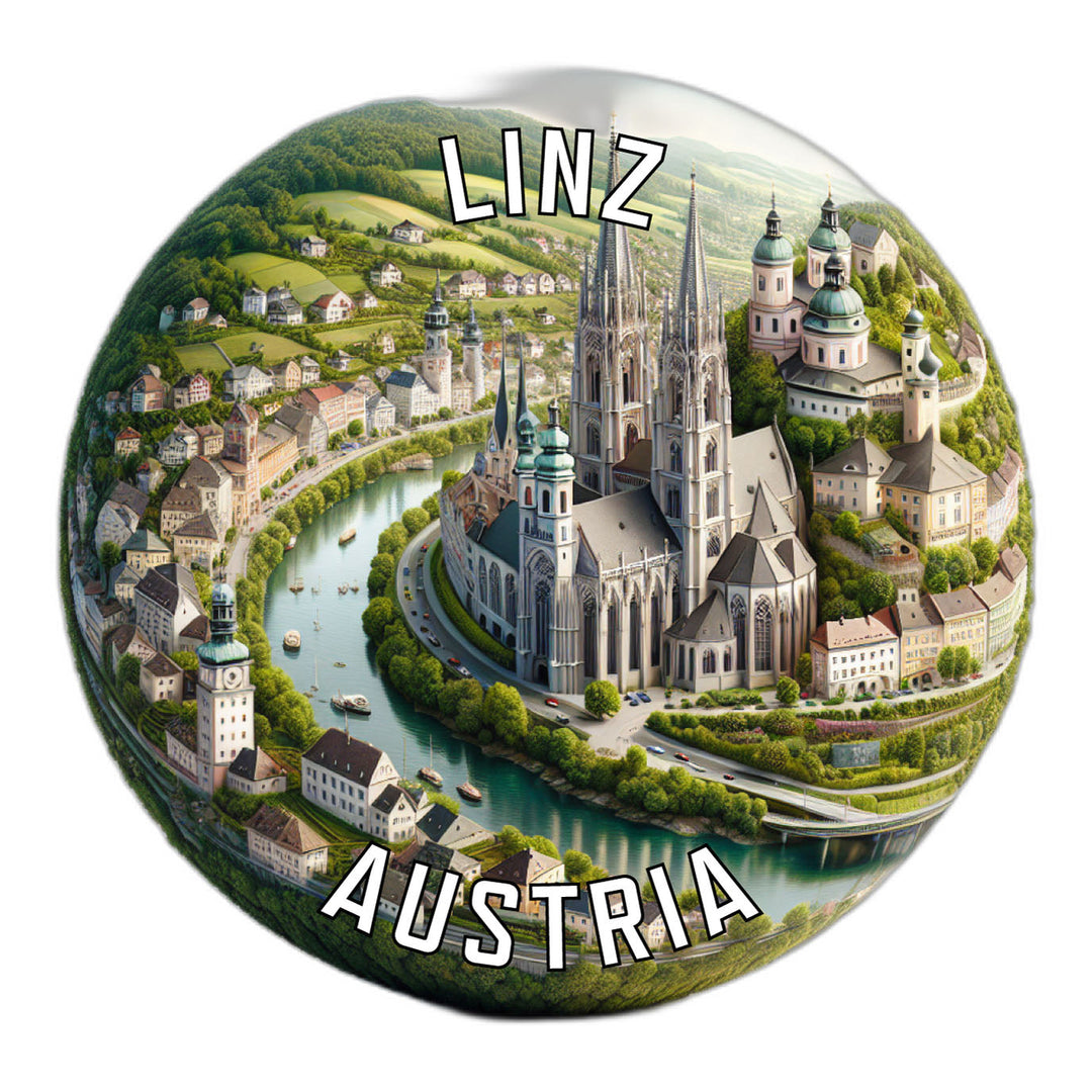 Linz Austria Souvenir Die Cut Flat Magnet Image 1