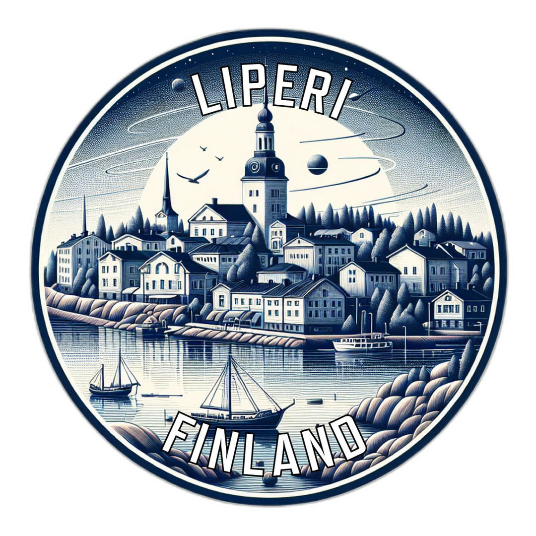 Liperi Finland Souvenir Die Cut Flat Magnet Image 1