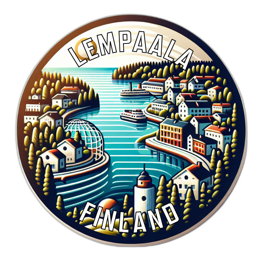 Lempaala Finland Souvenir Die Cut Flat Magnet Image 1