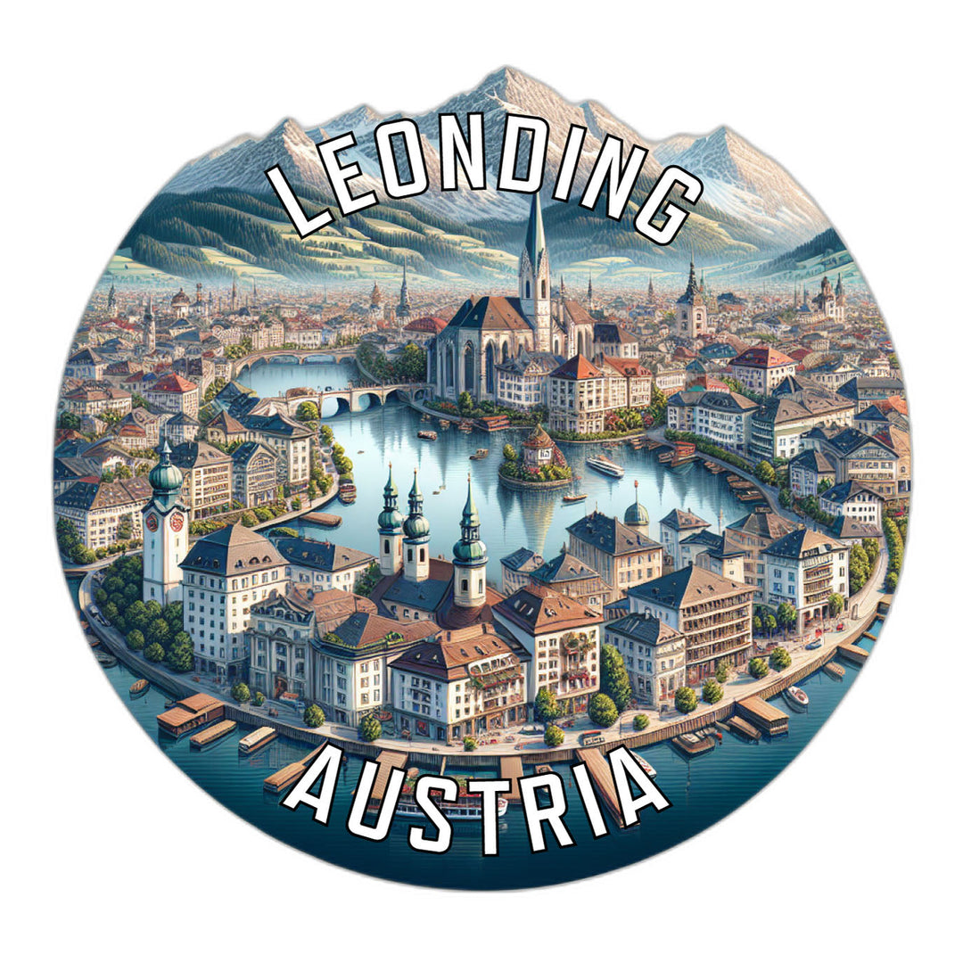 Leonding Austria Souvenir Die Cut Flat Magnet Image 1