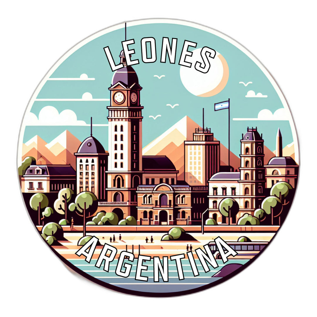 Leones Argentina Souvenir Die Cut Flat Magnet Image 1