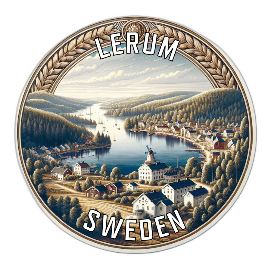 Lerum Sweden Souvenir Die Cut Flat Magnet Image 1