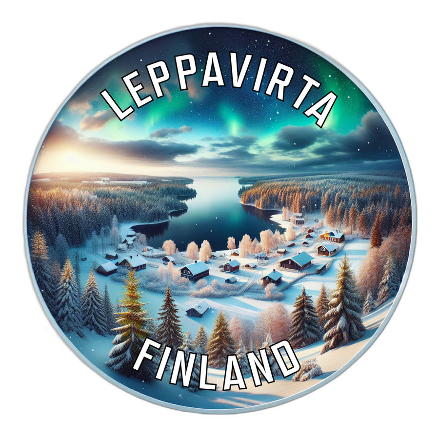 Leppavirta Finland Souvenir Die Cut Flat Magnet Image 1