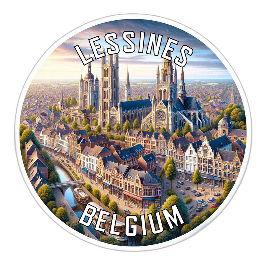 Lessines Belgium Souvenir Die Cut Flat Magnet Image 1