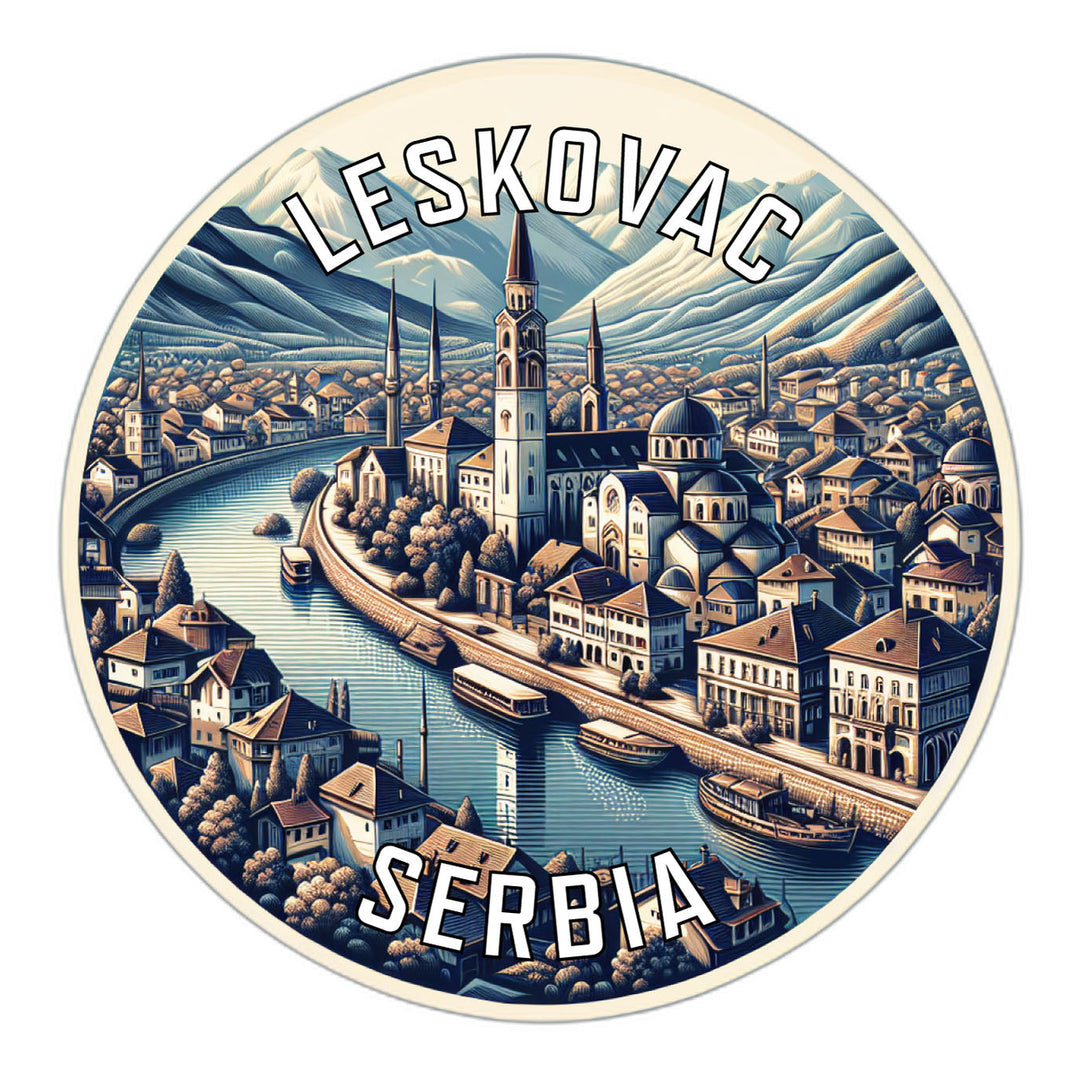 Leskovac Serbia Souvenir Die Cut Flat Magnet Image 1