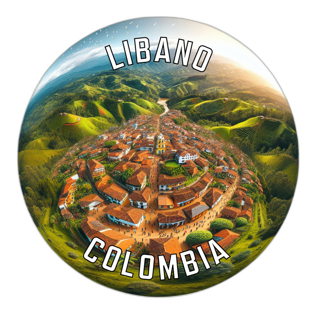 Libano Colombia Souvenir Die Cut Flat Magnet Image 1