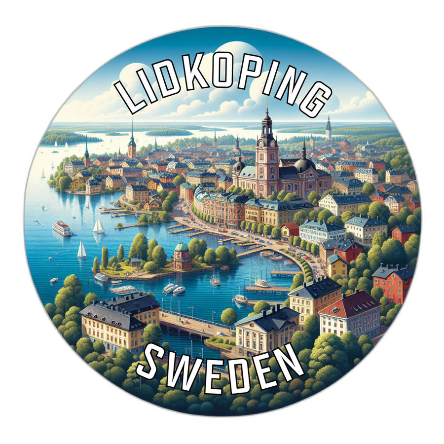 Lidkoping Sweden Souvenir Die Cut Flat Magnet Image 1