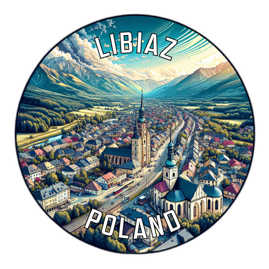 Libiaz Poland Souvenir Die Cut Flat Magnet Image 1