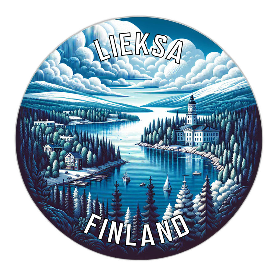 Lieksa Finland Souvenir Die Cut Flat Magnet Image 1