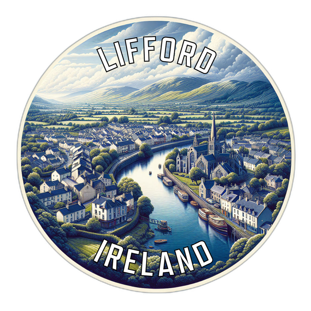 Lifford Ireland Souvenir Die Cut Flat Magnet Image 1