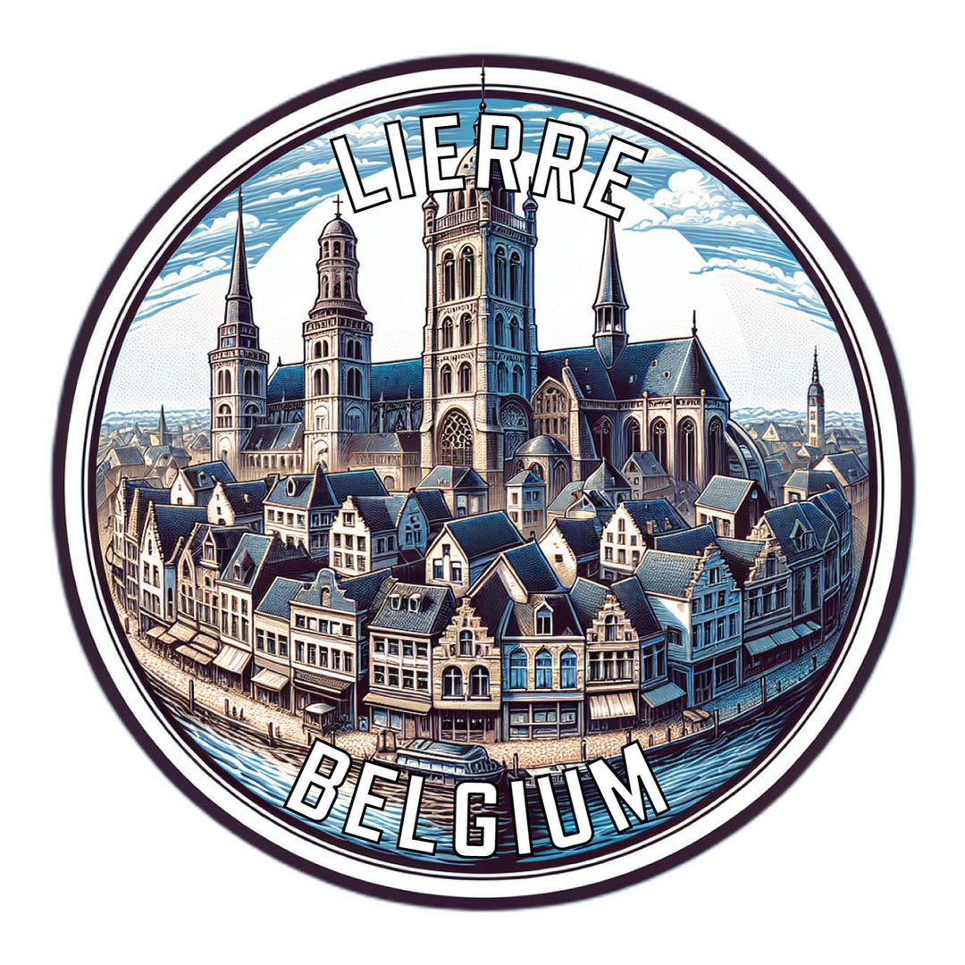 Lierre Belgium Souvenir Die Cut Flat Magnet Image 1