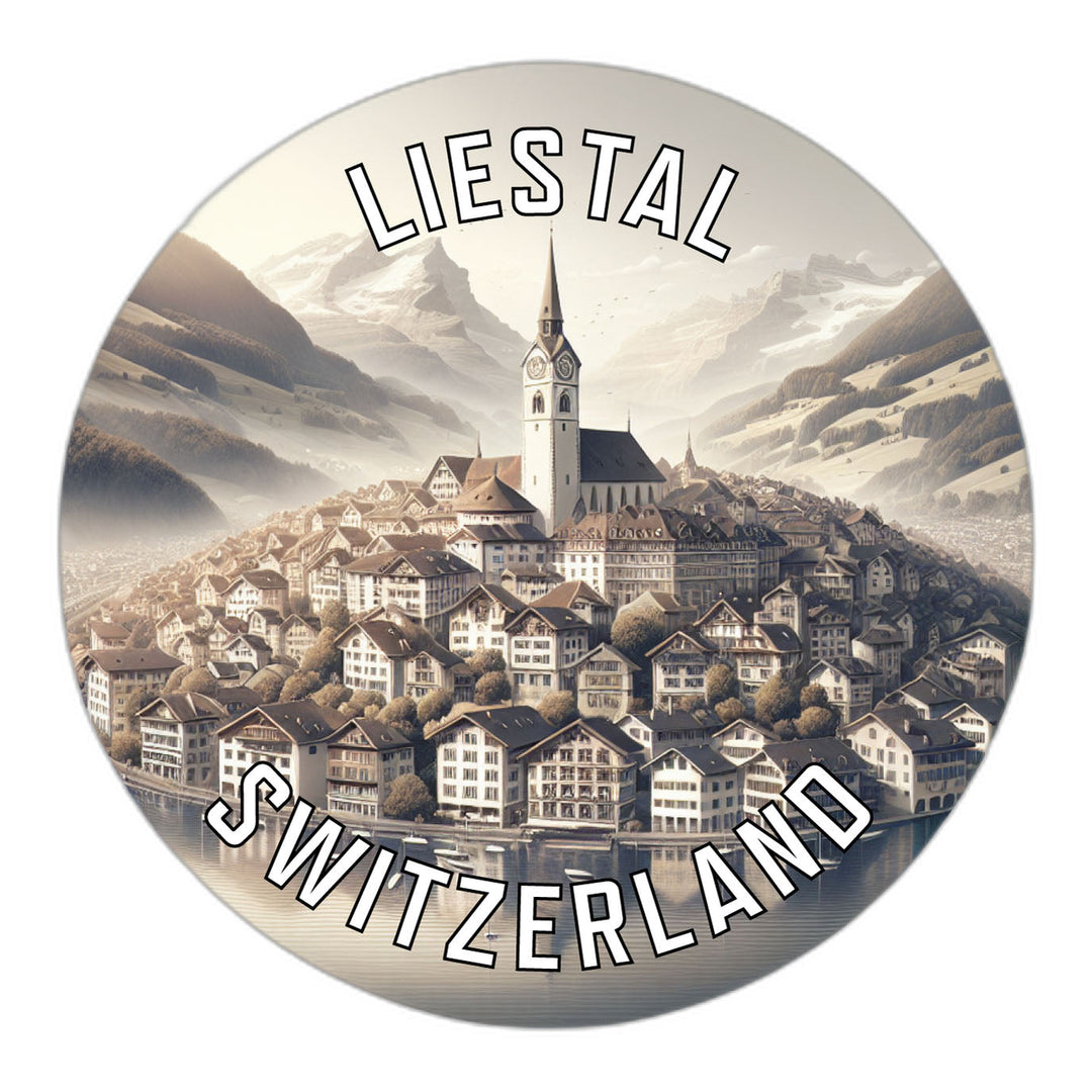 Liestal Switzerland Souvenir Die Cut Flat Magnet Image 1