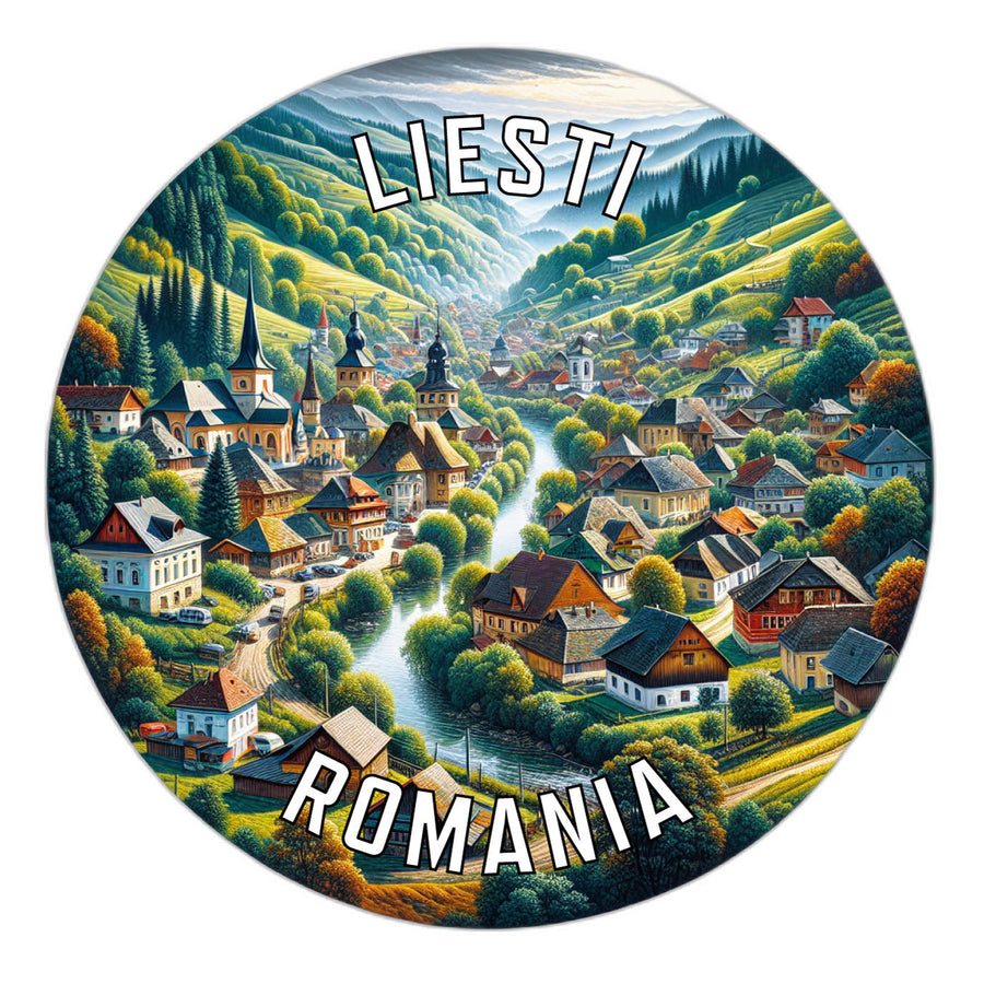 Liesti Romania Souvenir Die Cut Flat Magnet Image 1