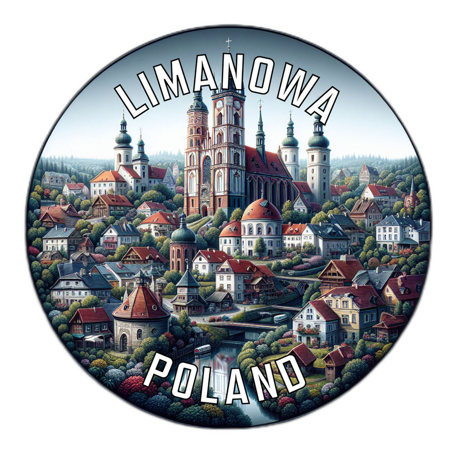 Limanowa Poland Souvenir Die Cut Flat Magnet Image 1