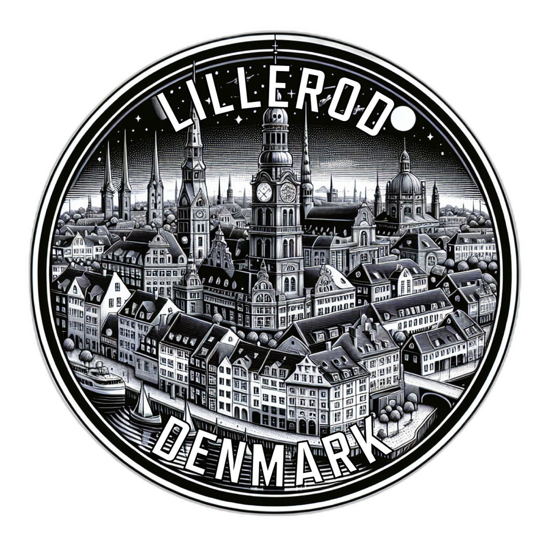 Lillerod Denmark Souvenir Die Cut Flat Magnet Image 1