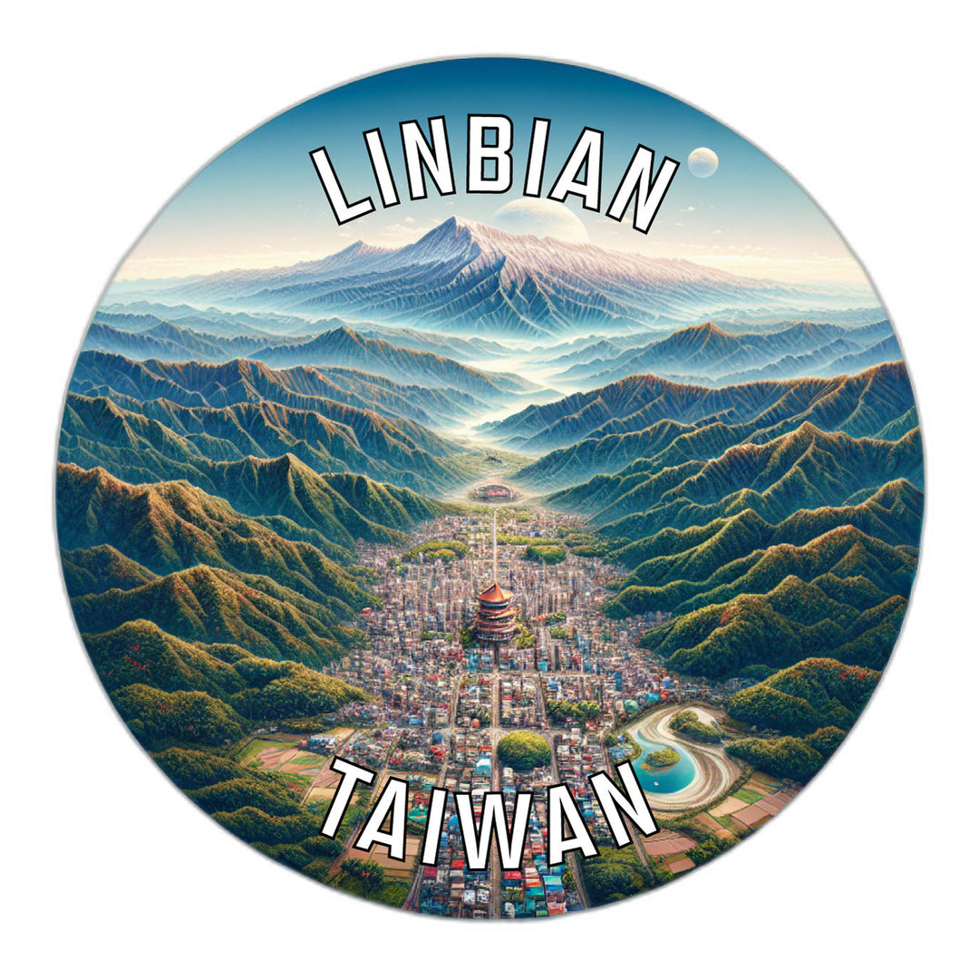 Linbian Taiwan Souvenir Die Cut Flat Magnet Image 1