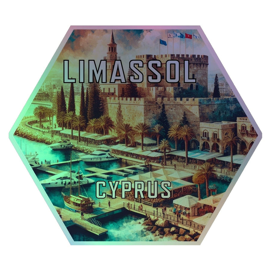 Limassol Cyprus Souvenir Die Cut Flat Magnet Image 1