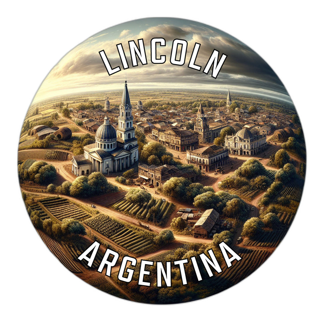 Lincoln Argentina Souvenir Die Cut Flat Magnet Image 1