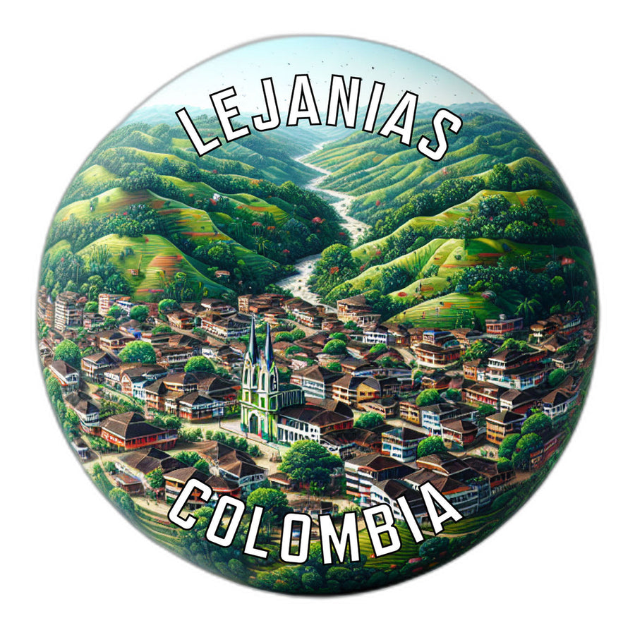 Lejanias Colombia Souvenir Die Cut Flat Magnet Image 1